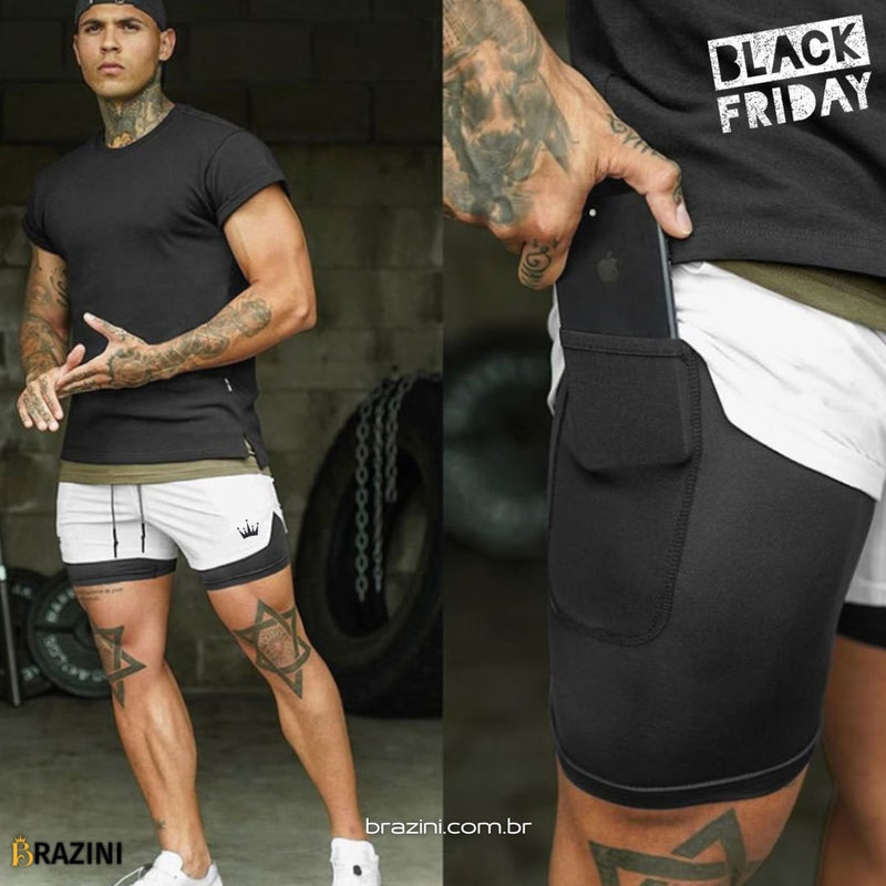 Shorts Dry-Fit™ de Compressão BZN - COMPRE 1 LEVE 2 + Brinde