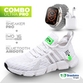 Combo em Oferta 3x1 TÊNIS NEWFIT + IWO SERIES 8 ULTRA + FONE BLUETOOTH PRO | EN