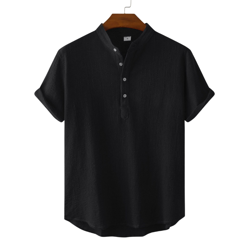 Camisa Masculina de Algodão - Noir