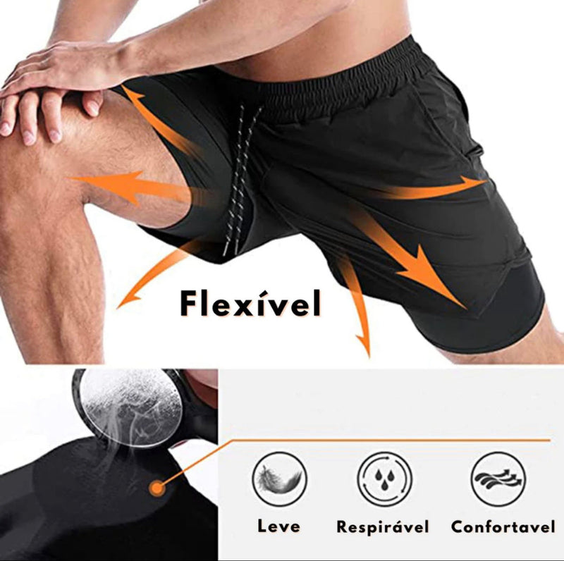 Shorts DryFit™ de Compressão NEXT Premium - Compre 1 Leve 2