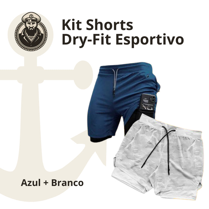 Kit Shorts Dry-Fit Esportivo