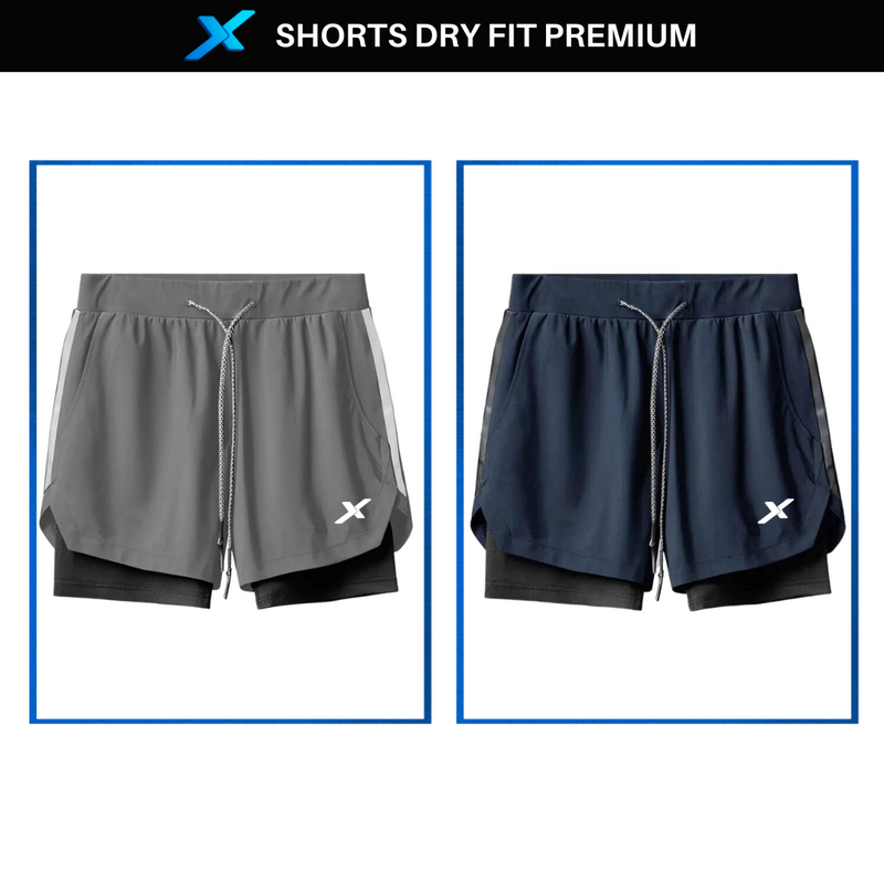 Shorts DryFit™ de Compressão NEXT Premium - Compre 1 Leve 2