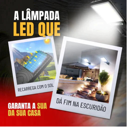 Refletor Autossustentável Com Painel Solar  e Sensor de Movimento LEDSOL 2500W[ Compre 1 leve 2]